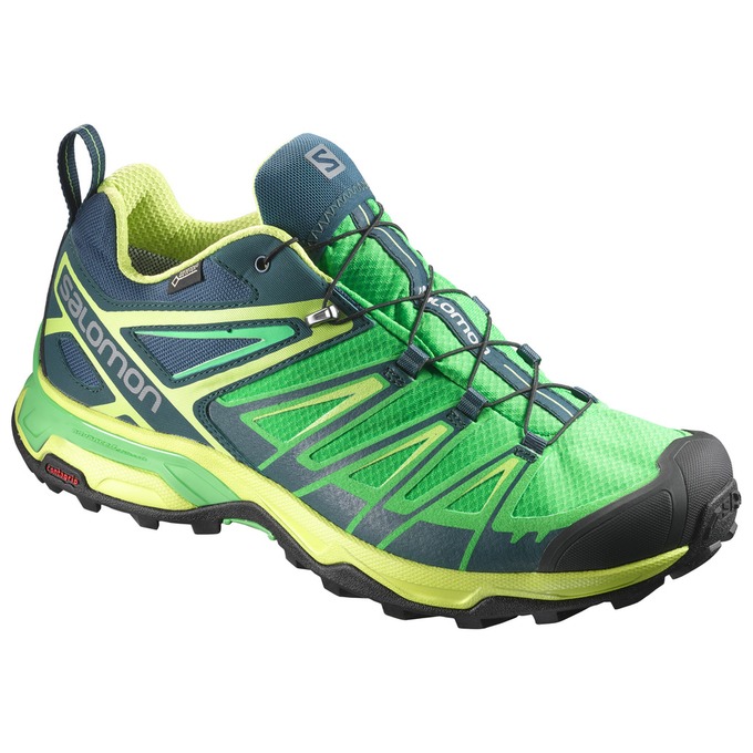 SALOMON X ULTRA 3 GTX® Philippines - Men's Hiking Shoes - Green/Black | 841062-FYG